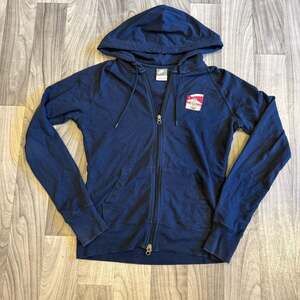 Vintage Nike NBC 2008 Beijing Olympics Full-Zip Hoodie Navy Blue Size Large